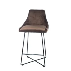 BarLars line Tabouret snack moderne en métal et tissu