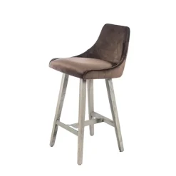 BarLars line Tabouret snack moderne coque tissu dos matelassé