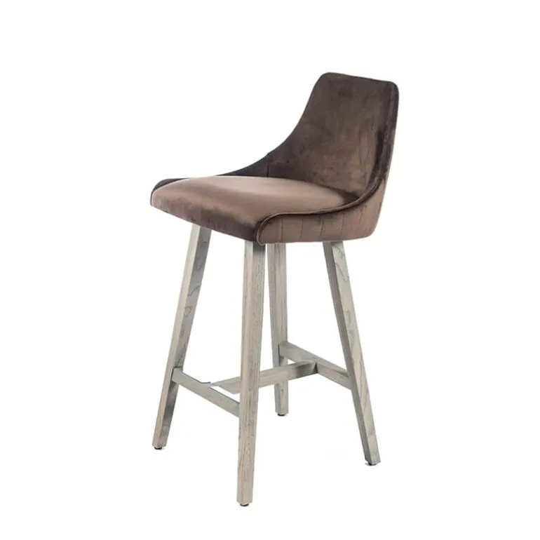 BarLars line Tabouret snack moderne coque tissu dos matelassé