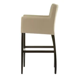 BarMatiz Tabouret de bar avec dossier matelassé et accoudoirs