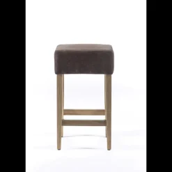 BarMax Tabouret snack sans dossier en tissu et bois