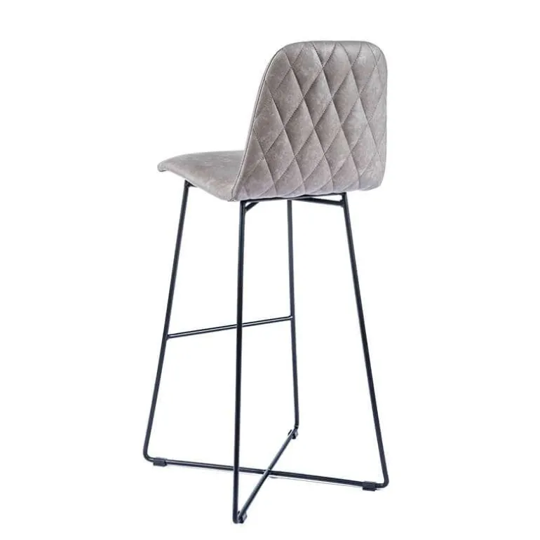 BarPandora diamant Tabouret de bar design scandinave avec pieds filaires noirs