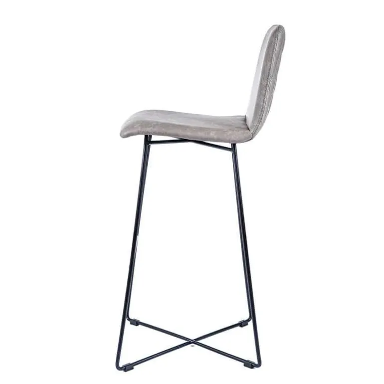 BarPandora diamant Tabouret de bar design scandinave avec pieds filaires noirs