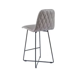 BarPandora diamant Tabouret snack design rembourré avec pieds filaires en métal noir