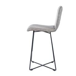 BarPandora diamant Tabouret snack design rembourré avec pieds filaires en métal noir