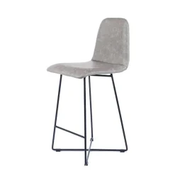 BarPandora diamant Tabouret snack design rembourré avec pieds filaires en métal noir