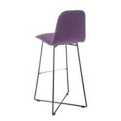 BarPandora Tabouret de bar design en tissu avec pieds filaires en métal