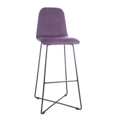 BarPandora Tabouret de bar design en tissu avec pieds filaires en métal