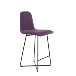 BarPandora Tabouret snack scandinave en tissu avec pieds filaires en métal noir