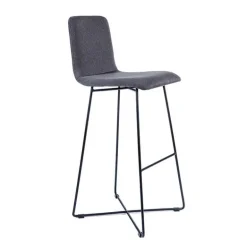 BarPlaza Tabouret de bar scandinave en tissu avec pieds filaires en métal