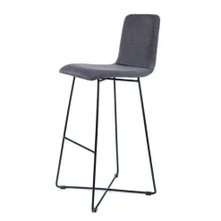 BarPlaza Tabouret de bar scandinave en tissu avec pieds filaires en métal