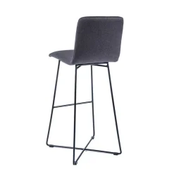 BarPlaza Tabouret de bar scandinave en tissu avec pieds filaires en métal