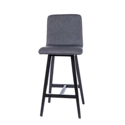 BarPlaza Tabouret snack style scandinave en tissu et pieds bois