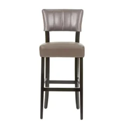 BarSteffi 2 Tabouret snack matelassé en bois et synthétique