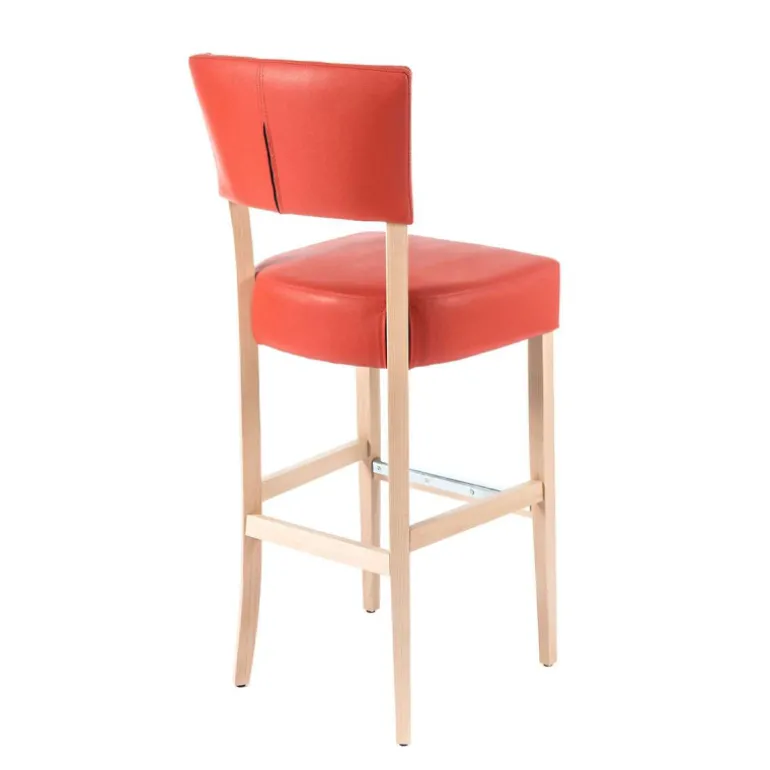 BarSteffi 2 Tabouret snack matelassé en bois et synthétique