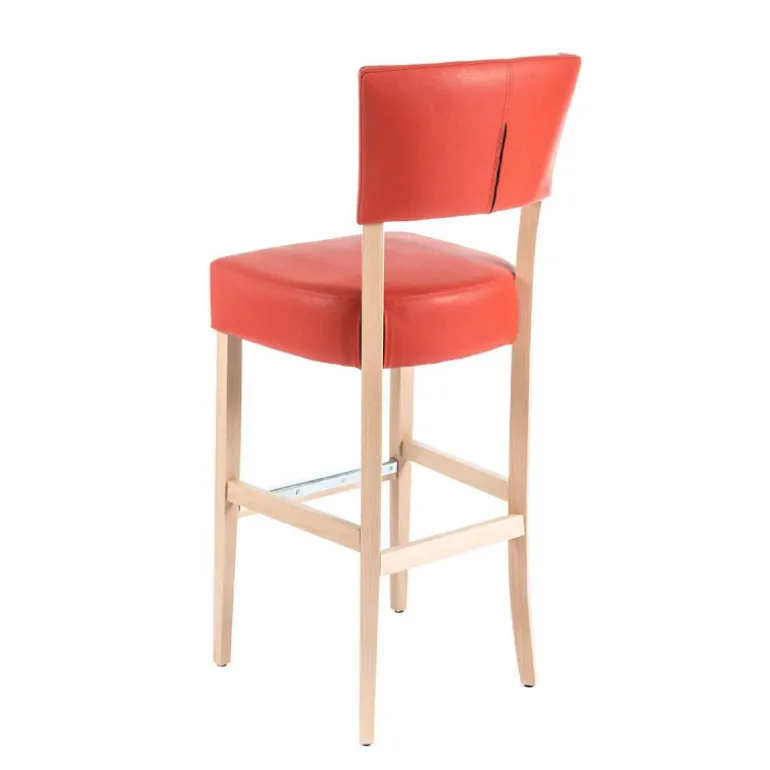 BarSteffi 2 Tabouret snack matelassé en bois et synthétique