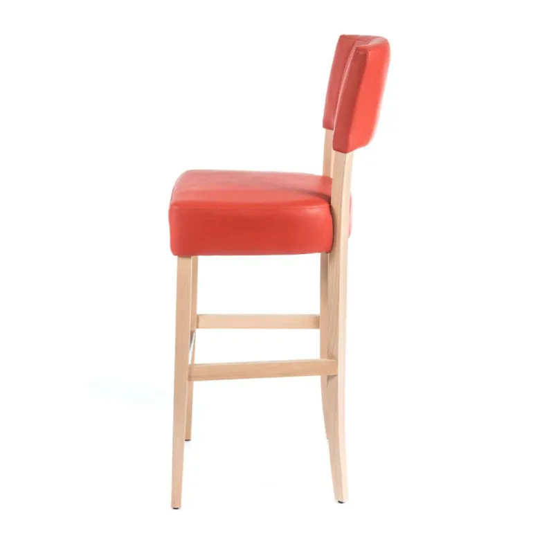 BarSteffi 2 Tabouret snack matelassé en bois et synthétique