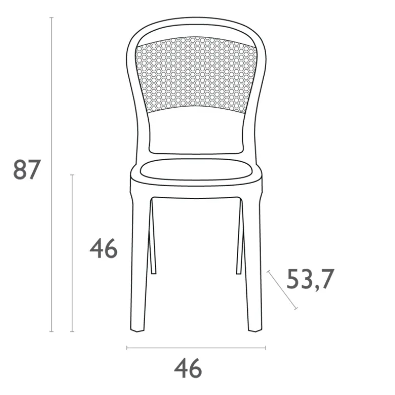 Bee Chaise moderne en polycarbonate
