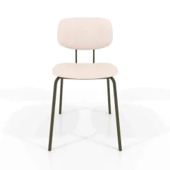 Bistro Chaise inspiration vintage en simili avec pieds en métal