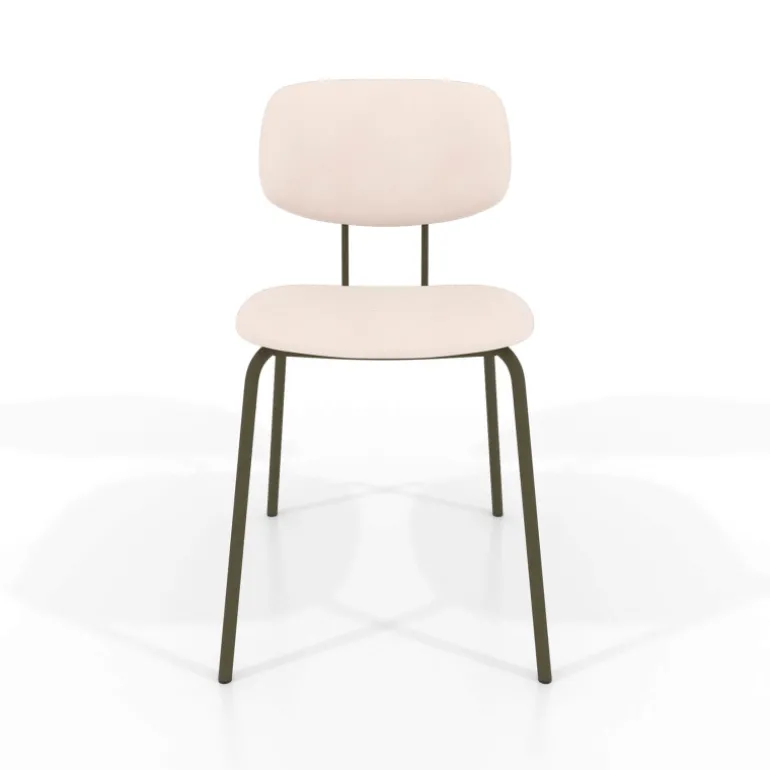 Bistro Chaise inspiration vintage en simili avec pieds en métal