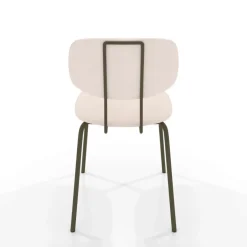 Bistro Chaise inspiration vintage en simili avec pieds en métal