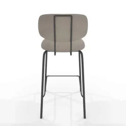 Bistro Tabouret snack inspiration vintage en simili et pieds en métal