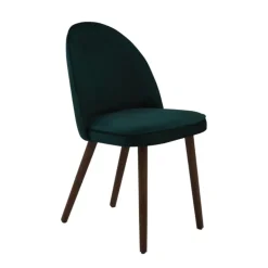 Bistrot Chaise cosy en tissu avec pieds en bois