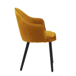 Bistrot Fauteuil confortable en tissu et pieds bois