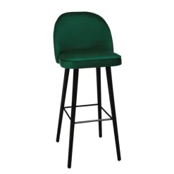 Bistrot Tabouret de bar en tissu avec pieds en bois