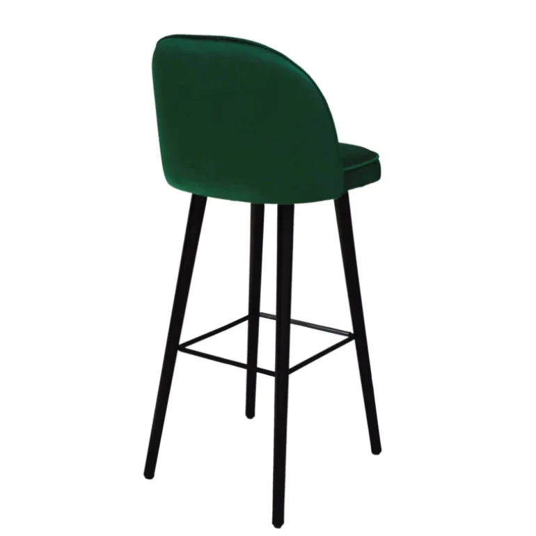 Bistrot Tabouret de bar en tissu avec pieds en bois