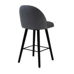 Bistrot Tabouret snack confortable en tissu avec pieds en bois