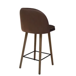 Bistrot Tabouret snack confortable en tissu avec pieds en bois