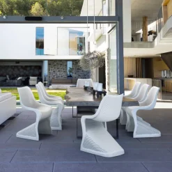 Bloom Chaise de jardin design ajourée en polypropylène