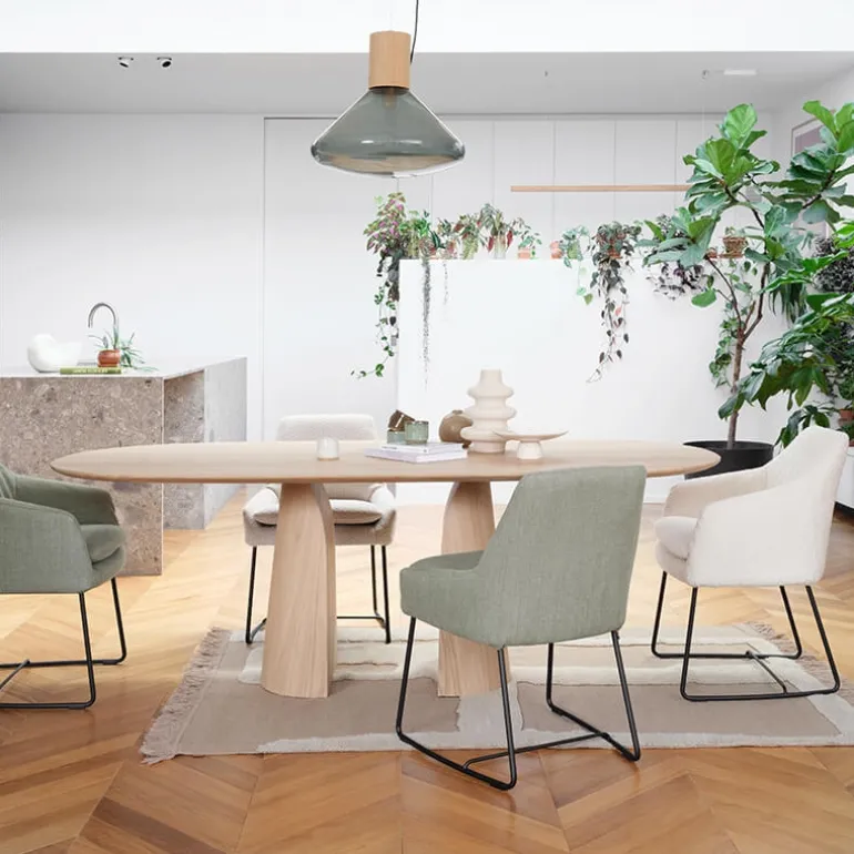 Blossom Mobitec® Table design en bois avec bords arrondis