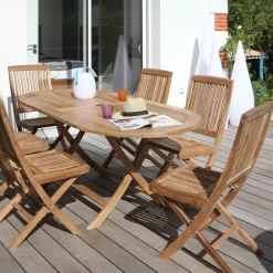 BodiniChaise de jardin pliante en teck massif
