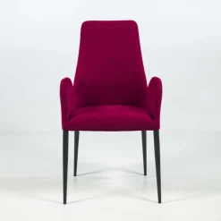 Bridge Mathilde Fauteuil de salle à manger en tissu et métal