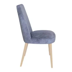 Brisa Chaise confortable en tissu pieds bois