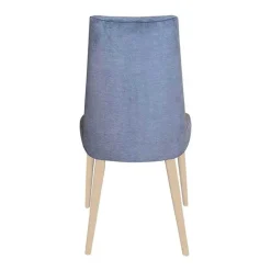 Brisa Chaise confortable en tissu pieds bois