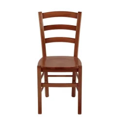 Brocéliande Chaise de cuisine rustique en bois massif avec assise bois