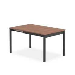 Cabrio Table carrée extensible en stratifié avec pieds en métal