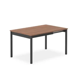 Cabrio Table carrée extensible en stratifié avec pieds en métal