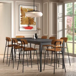 Cabrio Table snack rectangulaire extensible en stratifié fabriquée en Belgique