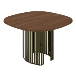 Canvas Table design carrée avec bords arrondis et pied central ajouré