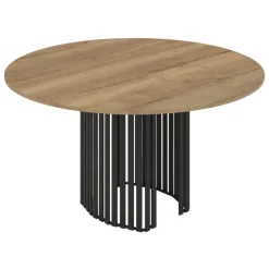 Canvas Table design ronde avec pied central en métal