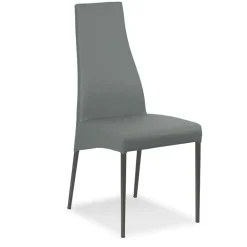 Carla Chaise en cuir de salle à manger italienne