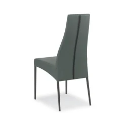 Carla Chaise en cuir de salle à manger italienne