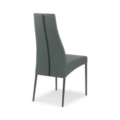 Carla Chaise en cuir de salle à manger italienne