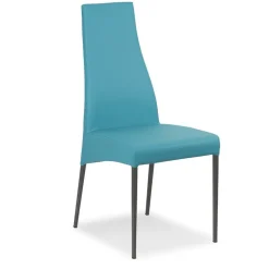 Carla Chaise en cuir de salle à manger italienne