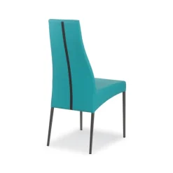 Carla Chaise en cuir de salle à manger italienne