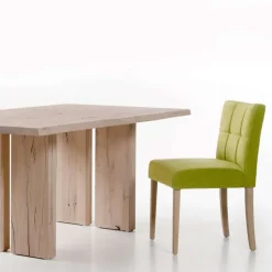 Carré Mobitec® Chaise rembourrée en bois et tissu